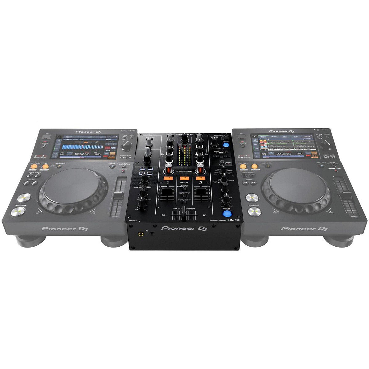 Pioneer XDJ700 ×2, DJM450 セット - 器材